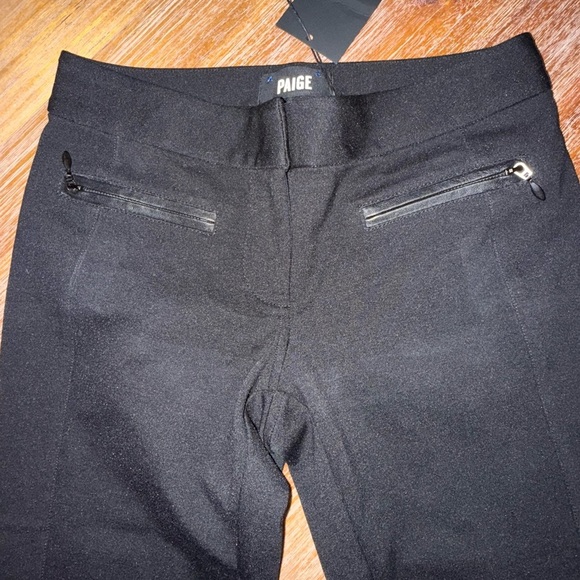 PAIGE Pants Women Size 23 Black LOS FELIZ PONTE KNIT LEATHER TRIM
SKINNY - Picture 8 of 12